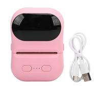 Portable Thermal Printer Pocket Label Maker Bluetooth Wireless Barcode Sticker Printer for Small Business Clothing Tags Jewelry Labels ABS Material 57x50mm (Pink)