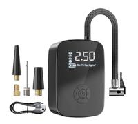 Portable Tire Inflator - Cordless Air Pump Kit, Rechargeable Large Battery Compressor Units, Auto Stop Pressure Sensing Technology, Compact emerrgency Pumping Gear - For Car Motorcycle Bicycle