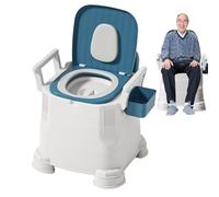 Portable Toilet, Commode Chair, Potty Trainer, Foldable Lightweight Design, Removable Waste Bucket and Splash Guard, for Elderly Seniors, Pregnant Women,