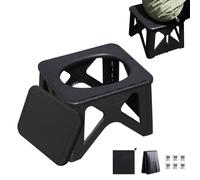 Portable Toilet, Folding Camping Potty Stool, Bench Seat Toilet, Easy to Clean for Tent, Beach, Road Trip, Travel, Fishing, Backpacking, Car Survival Use, Black, Green
