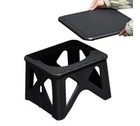 Portable Toilet Seat, Folding Camping Potty Stool, Lightweight Outdoor Travel Toilet Chair, Compact Design for Adult, Ideal for Road Trip, Hiking, Backpacking, Tent Camping, Car Use, 37cm Black Green