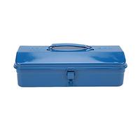 Portable Tool Storage Box Large Capacity Steel Durable Toolbox Organizer for Car Repair Tools and Daily Storage Blue 13.8x5.9x4.3in