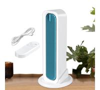 Portable Tower Air Cooler Fan - Quiet Bladeless Desktop Cooling Solution, Adjustable 3 Speed Personal Airflow Circulator, Space Saving Mini Cooling Appliance | Bedroom Nightstand Office Living Area Su