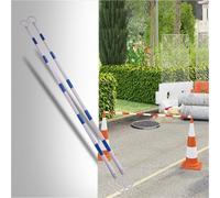 Portable Traffic Reflective Cone Bar 3.3ft PVC Connector para el control de la multitud de la zona de construcción, alta visibilidad Polo de barrera de seguridad de alta visibilidad con rayas amarilla