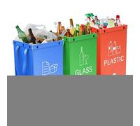 Portable Trash Can, Reusable Garbage Containers, Set of 3 Compact 40ML Bins, Space-Saving Waste Solution for Apartment Dorm Pantry Closet Bathroom Laundry Under Cabinet Use, Easy To Carry Size