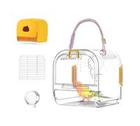 Portable Travel Bird Cage For Outdoors | Lightweight Waterproof Ventilated Carrier | Easy Carry Parakeet Transport Box | Small Pet Finch Cockatiel Home