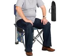 Portable Travel Chair, Foldable Camping Chair, Backpacking Camping Chair, Lightweight Backpack Camping Chair with Side Pocket for Mountaineering, Hiking, and Outdoor Adventures, 780g