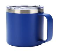 Portable Travel Cup - 12oz Stainless Steel Drinking Cups, 3.46 inches Double Wall Insulated Coffee Mug with Lid Handle, Spill Proof Thermal Cup for Home Travel Beverage Accessories