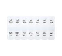 Portable Travel Pill Box, 7 Days 2 Times A Day Am/Pm Medicines Planner
