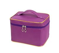 Portable Travel Wash Bag Female Transparent Waterproof Makeup Storage Pouch Large Capacity Cosmetic Organizer Beauty para Viajes de Negocios, Viajes, Gimnasio(Gold Purple)
