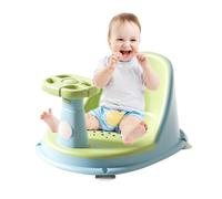 Portable Tub Support, Compact Sitter, 15.2x11.8 Inches Handheld Size with 4 Vacuum Suction Cups, Durable Resin Childcare Accessory, Modern Style with T Bar Safety Guard, Gift for Home and Travel