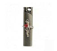 Portable Ultra-Slim Butane Lighter - Windproof Jet Flame; Electroplated Finish; Adjustable Flame Size; Classic Gift Choice (Fuel Not Included)(Brass2)