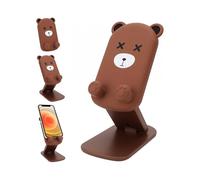 Portable Universal Desk Phone Holder Stand Cradle Dock for All Mobile Smart Phones /Tablets( 4~10inch)/Kindles/Switch (Dumb Bear)