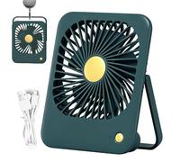Portable USB Fan, Personal Cooling Machine, 5.31x1.38x6.5 Inches Desk Blower with Battery Power, Sturdy ABS Circulator, Electric Ventilator with Three Speeds, Airflow Device for Traveling & Bedroom