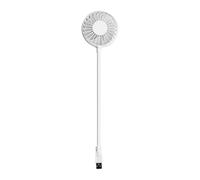 Portable USB Fan, Rechargeable Cooler, 13.39x3.15in Quiet Personal Desk Device, Flexible Bendable Design, Long Lasting Battery for Tent, Car, Offices, Camping, Bedroom, Beach, Dorm, Outdoor