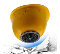 Portable USB Rechargeable 14cm, Hard Hat Fan Cap, with Ventilated Breathable Safety Helmet System, Lightweight Quality Design Unit, Easy Wear Gear, Cooling Sunshade Protective Fan, for Work Outdoor