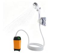 Portable USB showerKit - 12.5×7cm Mini ABS Waterproof Pump, 3000mAh Rechargeable Battery Powered Camping showerSystem | Outdoor Hiking Travel Car Wash Portable Bathing Device, Strong Water Hand