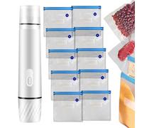 Portable Vacuum Sealer - Mini Compact Packaging Machine 800mAh USB Rechargeable | Food Sealer, Preserving Meat, Meals, Leftovers and Convenient Freezing