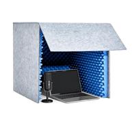 Portable Vocal Booth for Home Studio, Desktop Soundproof Recording Cover with High-Density Foam, Perfect for Music Studio, Podcasts, Live Streaming - Isolation Booth(Blue,31.49IN)