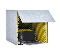 Portable Vocal Booth for Home Studio, Desktop Soundproof Recording Cover with High-Density Foam, Perfect for Music Studio, Podcasts, Live Streaming - Isolation Booth(Yellow,31.49IN)