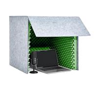 Portable Vocal Booth for Home Studio, Desktop Soundproof Recording Cover with High-Density Foam, Perfect for Music Studio, Podcasts, Live Streaming - Isolation Booth(Green,31.49IN)