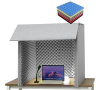 Portable Vocal Booth For Recording, Desktop Soundproof Cover, Microphone Isolation Booth Box, Portable Vocal Recording Booth, Flame Retardant, Easy To Assemble