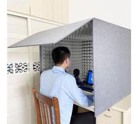 Portable Vocal Booth Sound Booth Recording Equipment, Desktop Soundproof Cover, Microphone Foam Booth Cube, Microphone Isolation Shield, Vocal Absorbing Shield, For Music Studio Bedroom Home