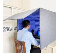 Portable Vocal Booth Sound Booth Recording Equipment, Desktop Soundproof Cover, Microphone Foam Booth Cube, Microphone Isolation Shield, Vocal Absorbing Shield, For Music Studio Bedroom Home