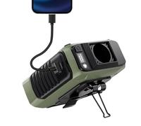 Portable Waist Clip Fan, Wearable Shirt Fan, Rechargeable 5-Speed Airflow Device 4.02x3.66x2.48 inches, Hands- Cooling, Multifunctional Outdoor Aid for Hiking, Walking, Backpacking