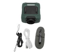 Portable Waist Fan 10000mAh Rechargeable Clip On Wearable Belt Personal Fan 3 Speeds Adjustable 50H Cooling LED Light Power Bank USB Output For Outdoor Workers Farmers Green