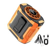 Portable Waist Fan, Personal Rechargeable Belt Blower, 5000mAh Strong Airflow Cooling Device, 100 Speed Wearable Shirt Cooler for Traveling, Hiking, Outdoor Work, 9.7x9.4x6.9cm