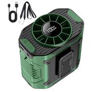Portable Waist Fan, Personal Rechargeable Belt Blower, 5000mAh Strong Airflow Cooling Device, 100 Speed Wearable Shirt Cooler for Traveling, Hiking, Outdoor Work, 9.7x9.4x6.9cm