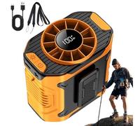Portable Waist Fan, Personal Rechargeable Belt Fan with 100 Speeds, 3.82x3.7x2.72 inches 5000mAh Strong Airflow Blower, Small Cooling Device, Wearable Shirt Cooler for Traveling