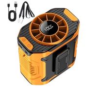 Portable Waist Fan, Personal Rechargeable Belt Fan with 100 Speeds, 5000mAh Strong Airflow Belt Blower, Small Cooling Device, Wearable Shirt Cooler for Traveling