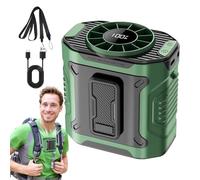 Portable Waist Fan, Rechargeable 100 Speed Belt Blower, 3.82x3.7x2.72 Inches, 5000mAh Wearable Cooling Device with Strong Airflow for Personal Use, Shirt Cooler for Travel, Outdoor