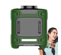 Portable Waist Fan, Rechargeable Personal Cooling Device, 3-Speed Wind Adjustment, Built-In Led Light, Hands- Ventilation, Travel, Fitness Work Camping Gardening