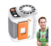 Portable Waist Fan, Wearable Body Cooler, Hands- Personal Blower, Adjustable Belt Clip, Quiet Motor Function, USB Rechargeable Design, Perfect for Festival, Hiking, 8.52x6.86x9.2cm