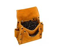 Portable Waist Pocket Tool Bag for Carpenters and Construction Workers Yellow Nail Belt with Multiple Compartments for Woodworking and Handy Use