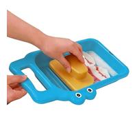 Portable Wash Board, Compact Laundry Scrubber Pad, Cleaning Board with Crocodile Texture, Sturdy Washing Tool, Laundry Accessory with Non Slip Grip, Household Supplies for Camping and School