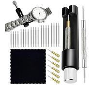 Portable Watch Tool, Link Removal Kit, 9.45x6.69 Inches Gear with Cleaning Cloth, Durable Adjustment Equipment, Compact Repair Tool with Ergonomic Build, Maintenance Accessory for Professional Shop