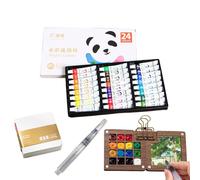 Portable Watercolor Set with Multi-Color Paints, Lightweight Travel Paint Palette Kit for Artists on the Go, Compact Pocket Watercolor Travel Set Perfect for Outdoor Painting and Creative Adventures