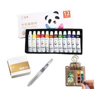 Portable Watercolor Set with Multi-Color Paints, Lightweight Travel Paint Palette Kit for Artists on the Go, Compact Pocket Watercolor Travel Set Perfect for Outdoor Painting and Creative Adventures