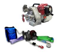 Portable Winch PCW4000-A Cabrestante a gas con accesorios, capacidad de tracción de 2.2 libras, motor Honda GX50