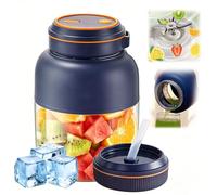Portable Wireless Juicer Cup, Cordless Juice Mug Portable Personal Blender Large Volume for Shakes, Portables Blenders for Juices,Milkshake, Freshly Juiced (blue)