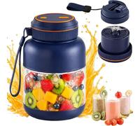Portable Wireless Juicer Cup, Fresh Juice Portable Blender, Electric Juicer Cup, Freshly Juiced in 40s, Multifunctional Blender Bottle Blue, 800ml)