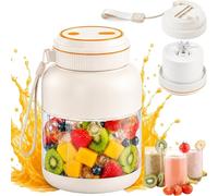 Portable Wireless Juicer Cup, Fresh Juice Portable Blender, Electric Juicer Cup, Freshly Juiced in 40s, Multifunctional Blender Bottle White, 800ml)