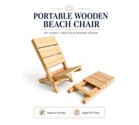 Portable Wooden Beach Chair Plans: DIY Two-Piece Nesting Chair Building Plans for Beginners
