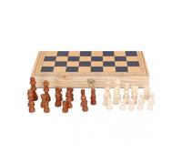 Portable Wooden Chess Board Folding Game Set for Children and Adults Educational Strategy Toy Family Fun
