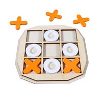 Portable X O Game, Lightweight Wooden Letters, Strategy Board with Fun Design, Sturdy Kids Game Set, Tabletop Activity with Easy Setup, Family Party Play for Indoor Gathering