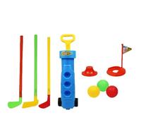 Portable Yard Golf Toy Set For Kids - Training Clubs, Play Balls | Indoor Outdoor Game Tool, Child-Friendly Beginner Gear, Colorful Mini Putter Kit for Preschoolers, Birthday Present Idea for Develop